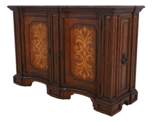 Theodore Alexander Inlaid Oak Continental Credenza