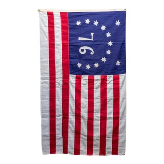 Vintage 1976 American Bicentennial Bennington "76" Flag For Sale