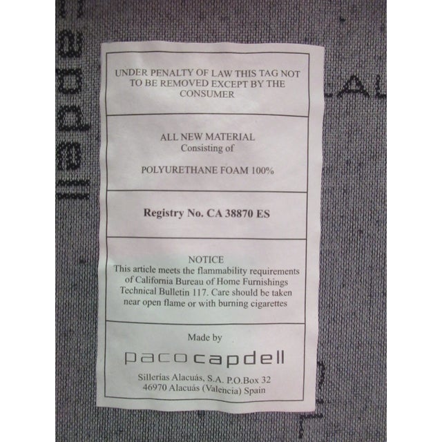 New Ava Armchair in Beige Fabric by Capdell For Sale - Image 9 of 9