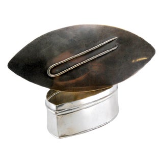 Silver Pin Box with Raised Pin Detail For Sale