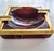 Mid-Century Modern Mid Century Mod Ash Tray Trinket Dish 1950's Amber Onyx and Brass For Sale - Image 3 of 7