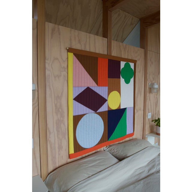 Shapes Quilted Wall Hanging by Granite + Smoke For Sale - Image 6 of 7