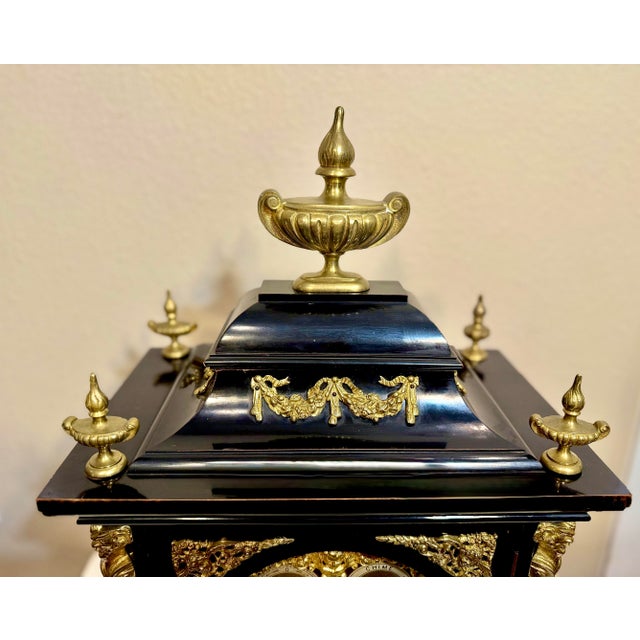 Victorian Antique Winterhalder & Hofmeier Clock** Rare Find Good Condition 1890's** For Sale - Image 3 of 11