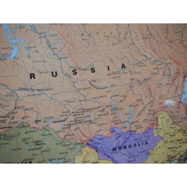 Wood World Map in Laminated Paper For Sale - Image 7 of 12