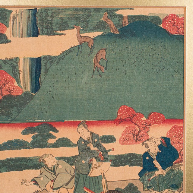 Antique Framed Woodblock Print, Japanese Art, Edo, Ukiyo-E, Kunisada, Victorian For Sale - Image 6 of 10