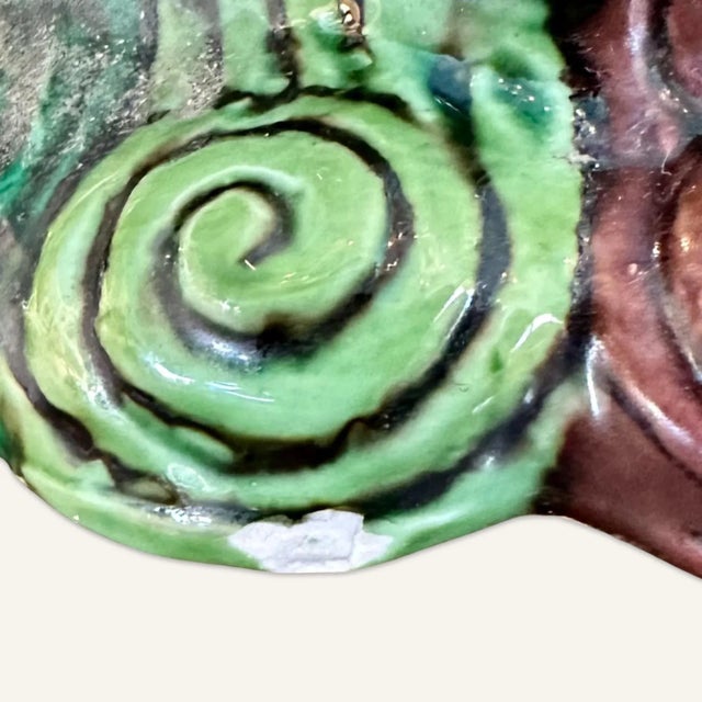 Circa 1850 Chinese Temple Lion Censer With Egg and Spinach Glaze For Sale - Image 11 of 11