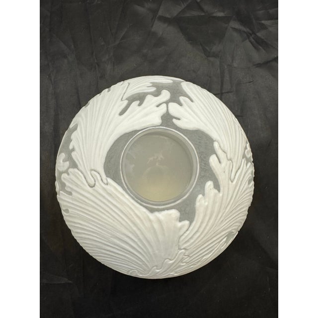 Mid-Century Modern Miri Mara Todi Vase Handmade White Stoneware Carved Texture California Pottery For Sale - Image 3 of 8