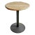 Vintage Round Elm & Iron Bistro Counter Table For Sale
