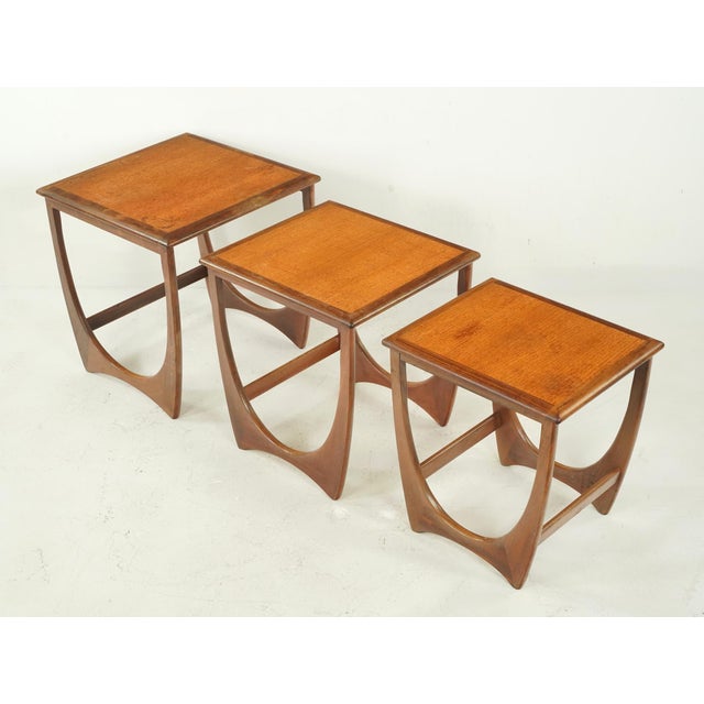 Vintage Mid Century nesting tables made by G Plan Furniture and designed by Victor Wilkins. Unmarked The tables are made...