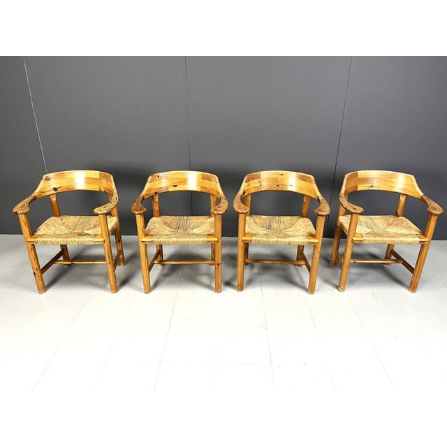 Pinewood Dining Chairs by Rainer Daumiller for Hirtshals Savvaerk, 1970, Set of 4 For Sale - Image 3 of 13