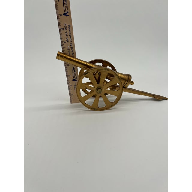 1970s Mid Century Brass Cannon For Sale - Image 5 of 9