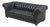 Blue Leather Chesterfield English Style Loveseat For Sale