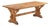 French Brutalist Architectural Oak Table With Slab Top, C. 1960 For Sale