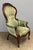 Mid 20th Century His and Hers Victorian Carved Floral Parlor Chairs - Set of 2 For Sale - Image 10 of 14