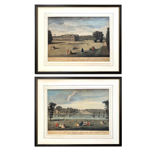 Kensington Palace South View Early 19th Century Hand-Colored Engraving by Tinney For Sale - Image 13 of 13