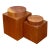 Vintage Square Wood Storage Boxes - Set of 2 For Sale