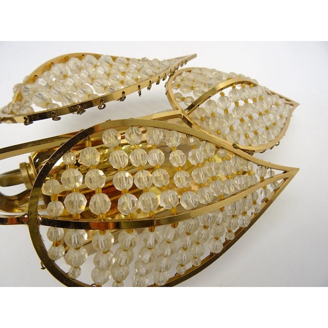1950s Wall Lamp in Crystal Glass & Gold-Plated Brass from Palwa, 1960s For Sale - Image 5 of 14