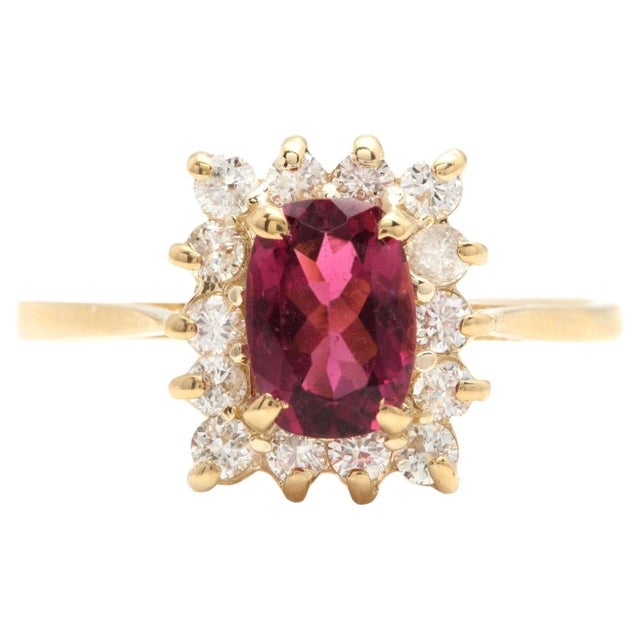 Natural Tourmaline 1.68cts Ring in 18k Gold For Sale - Image 4 of 8