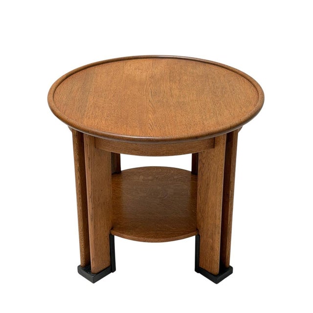 Brown Art Deco Dutch Coffee Table in Oak by Jan Brunott, 1920s For Sale - Image 8 of 16