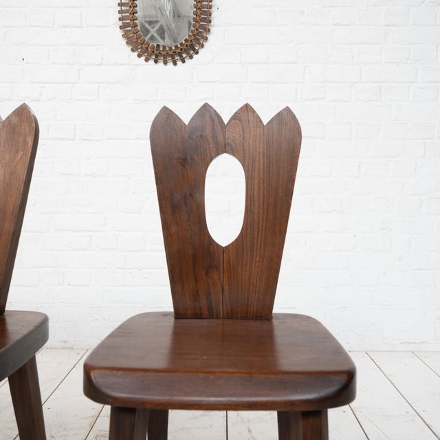 Wood Brutalist Elm Chairs in the style of Olavi Hanninen, 1960s, Set of 4 For Sale - Image 7 of 11