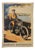 Art Deco Harley Davidson Motorcycle Advertising Poster, 1930s For Sale