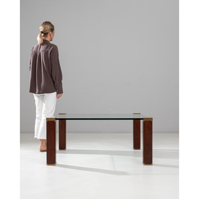 1970s Dutch T66 Glass & Brass Coffee Table By Peter Ghyczy For Sale - Image 17 of 18