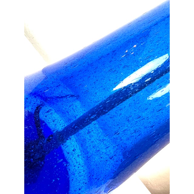 Blue Glass Table Lamp attributed to Nanny Still for Raak, 1970s For Sale - Image 6 of 16