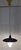 Metal Mid-Century Yellow and Black Lantern-Shaped Pendant Light with White Lined Glass Shade, 1960s For Sale - Image 7 of 7