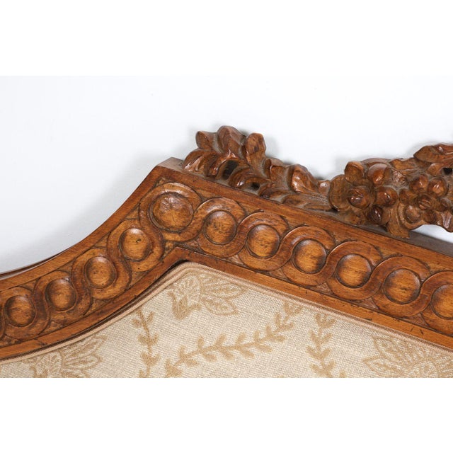 Mid 20th Century Mid 20th Century Louis XV Style Carved King Headboard For Sale - Image 5 of 11