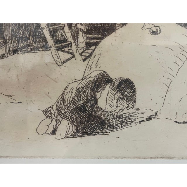 Rustic Native American Pueblo Charles W. Dahlgreen 1946 Engraving For Sale - Image 3 of 5