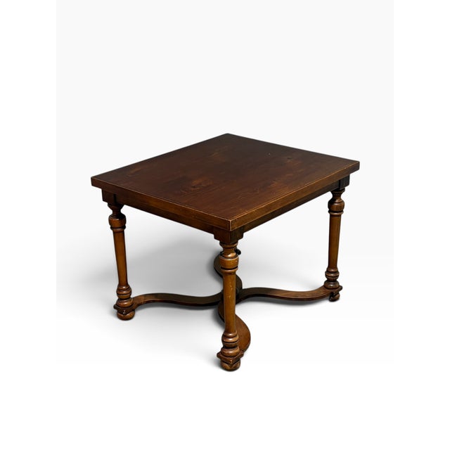 Elegant Ralph Lauren Side Table in walnut. English Country / Jacobean-inspired character. Good vintage condition with some...