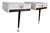 Mid-Century Floating Bedside Cabinets with Brass-Capped Legs, 1950s, Set of 2 For Sale