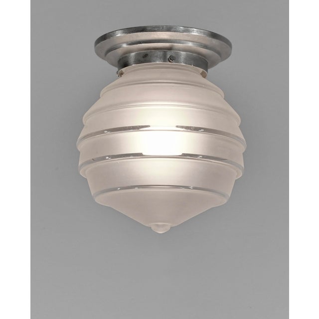 Art Deco French Art Deco Flush Mount 1930s France - 2 Available For Sale - Image 3 of 10