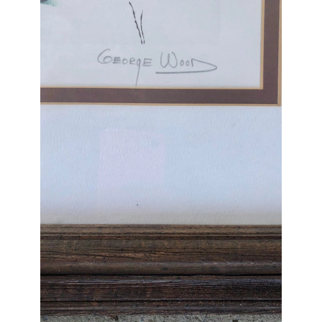 Printmaking Materials George Woods Landscape Lithograph- Framed For Sale - Image 7 of 8