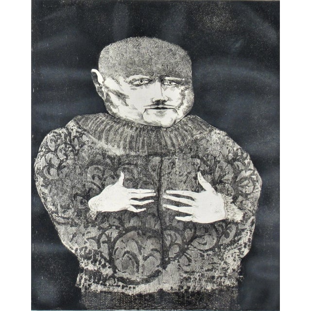 This artwork titled "Bosch" c. 1980 is an original etching with aquatint by American artist Peter Paone, b.1936. It is...