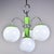 Italian Mid Century Four Light Apple Green and Chrome Fixture For Sale - Image 9 of 10