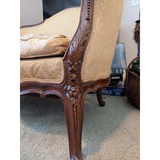 Wood Early 20th Century Louis XV-style (French Provincial/Rococo Revival) Canapé or Settee For Sale - Image 7 of 8