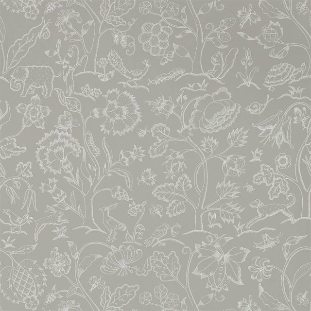 Morris & Co Middlemore Wallpaper in Linen Chalk For Sale
