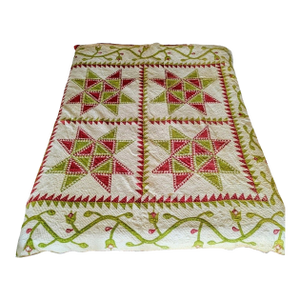 Antique Quilt With Signed/Stitched Dated 1851 ‘Ohio Star’ or ‘Sawtooth Star’ Pattern Priceless