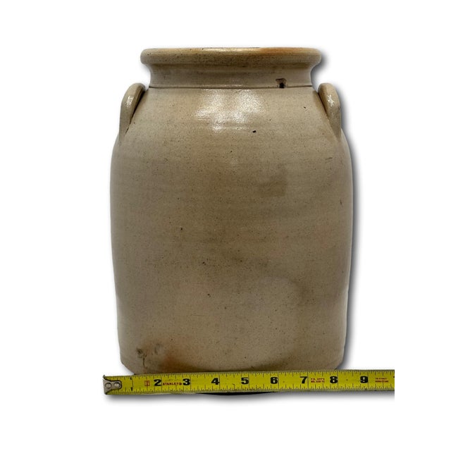 Nice Antique American Blue Decorated 2 Gallon Size Stoneware Butter Churn by Edmonds & Co. Charlestown Massachusetts For Sale - Image 17 of 18