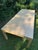 Tan Vintage Mid Century Lacquered Grasscloth Dining Table With Extension Leaves For Sale - Image 8 of 9