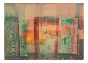 'Evening Landscape' by Robert Gilberg, Bay Area Abstraction, San Francisco Museum of Fine Arts, California Watercolor Society
