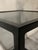 New Modern Square Black Table With Fumee Glass Top, Indoor or Outdoor For Sale - Image 6 of 7