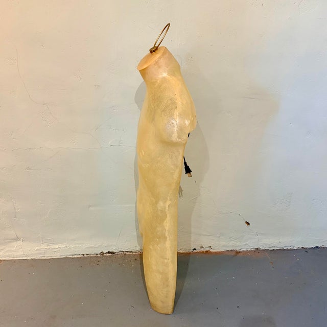 Vintage Illuminated Torso Sculpture Lamp in Translucent Resin/Fiberglass For Sale - Image 4 of 10