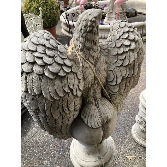 Large Classical Cast Stone Garden Statues, Set of 2 For Sale - Image 3 of 10