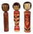 20th Century Traditional Monumental Kokeshi Dolls, Tōhoku, Japan, Set of 3 For Sale