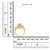 Metal 10K Yellow Gold Round And Baguette Cut Diamond Cluster Ring (1 1/10 Cttw, H-I Color, SI2-I1 Clarity) - Size 7 For Sale - Image 7 of 7