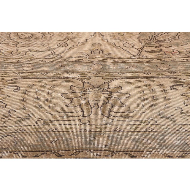 Mid 20th Century Mid 20th Century Rustic Vintage Persian Tabriz Rug, 11'02 X 15'06 For Sale - Image 5 of 10