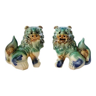 Foo Dogs Statues - Pair For Sale
