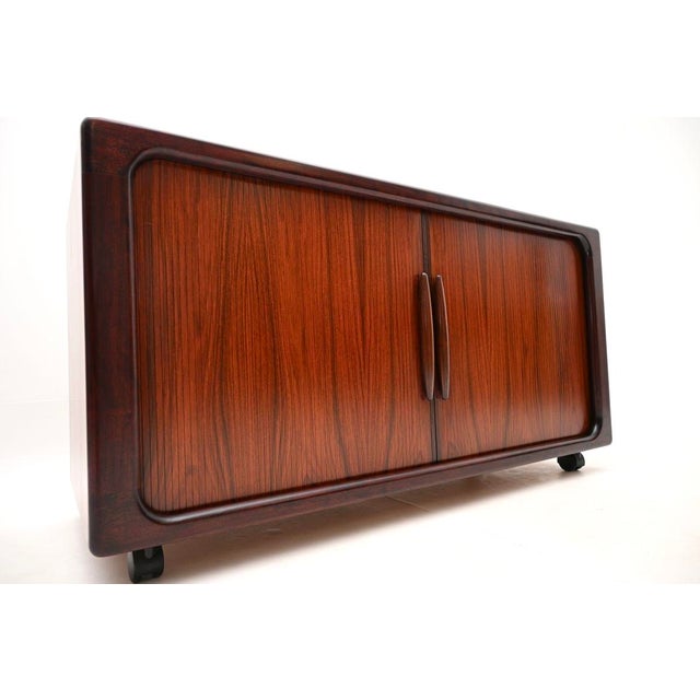 Vintage Danish Tambour Door Cabinet from Dyrlund, 1970s For Sale - Image 13 of 15